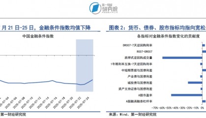 美国与日本、欧盟达成初步贸易协议，市场情绪升温带动资金流向风险资产 | 第一财经研究院中国金融条件指数周报