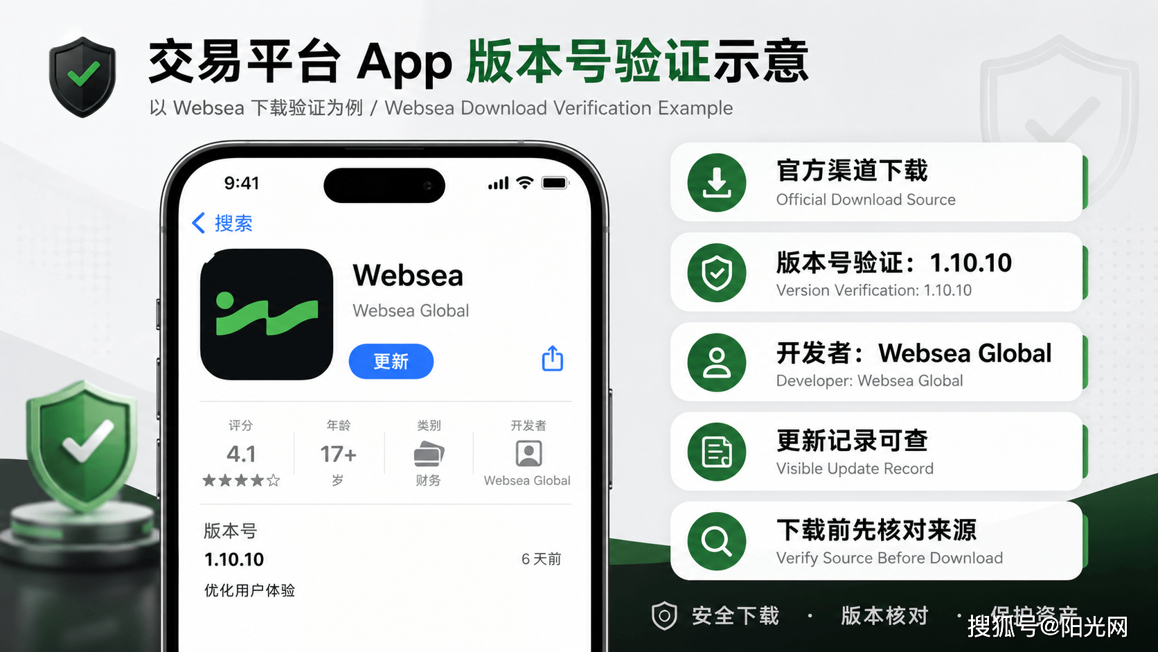 交易平台 App 版本号为什么重要?以 Websea 下载验证为例